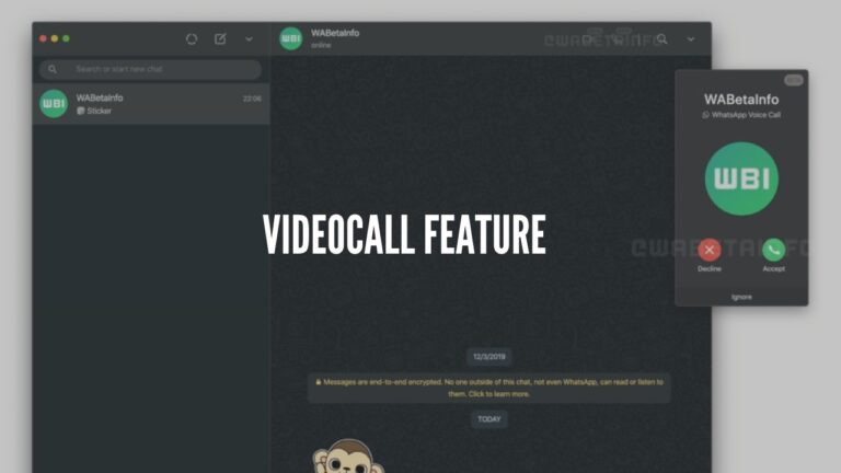 whatsapp web video call feature