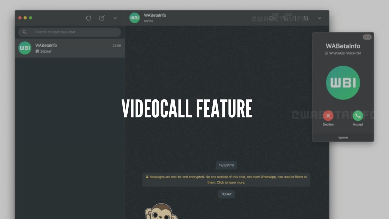 whatsapp web video call feature