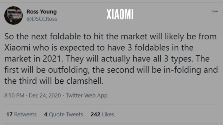 xiaomi foldable smartphones