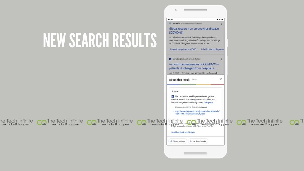 new search results